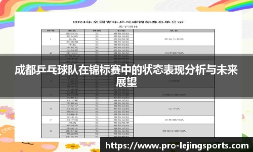 成都乒乓球队在锦标赛中的状态表现分析与未来展望